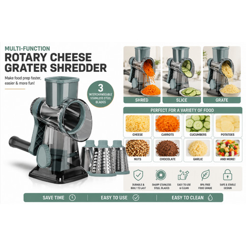 Rotary cheese grater - in, 1