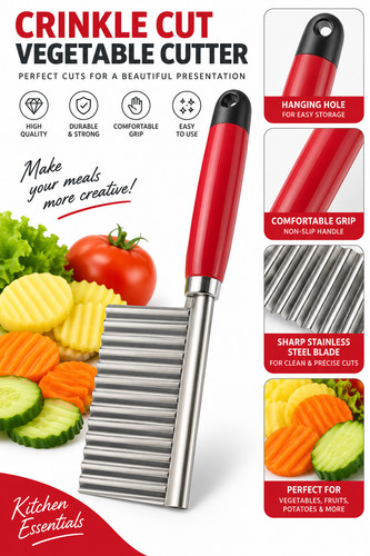 Crinkle cutter stainless steel - crinkle,