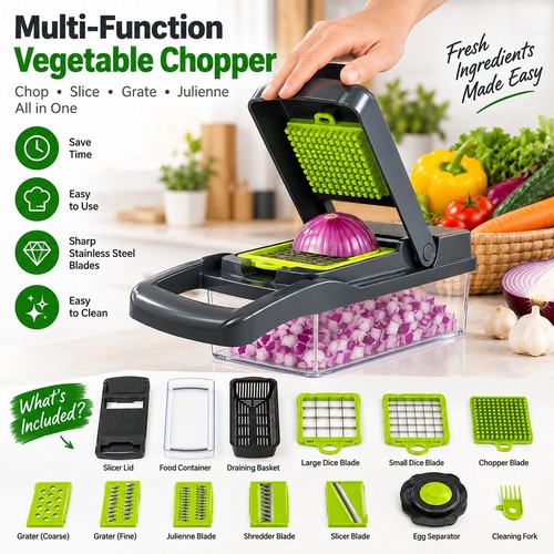 Vegetable chopper mandoline - chopper,