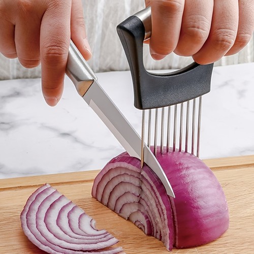 Stainless steel onion slicer - stainless,