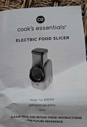 Electric food slicer - model, no